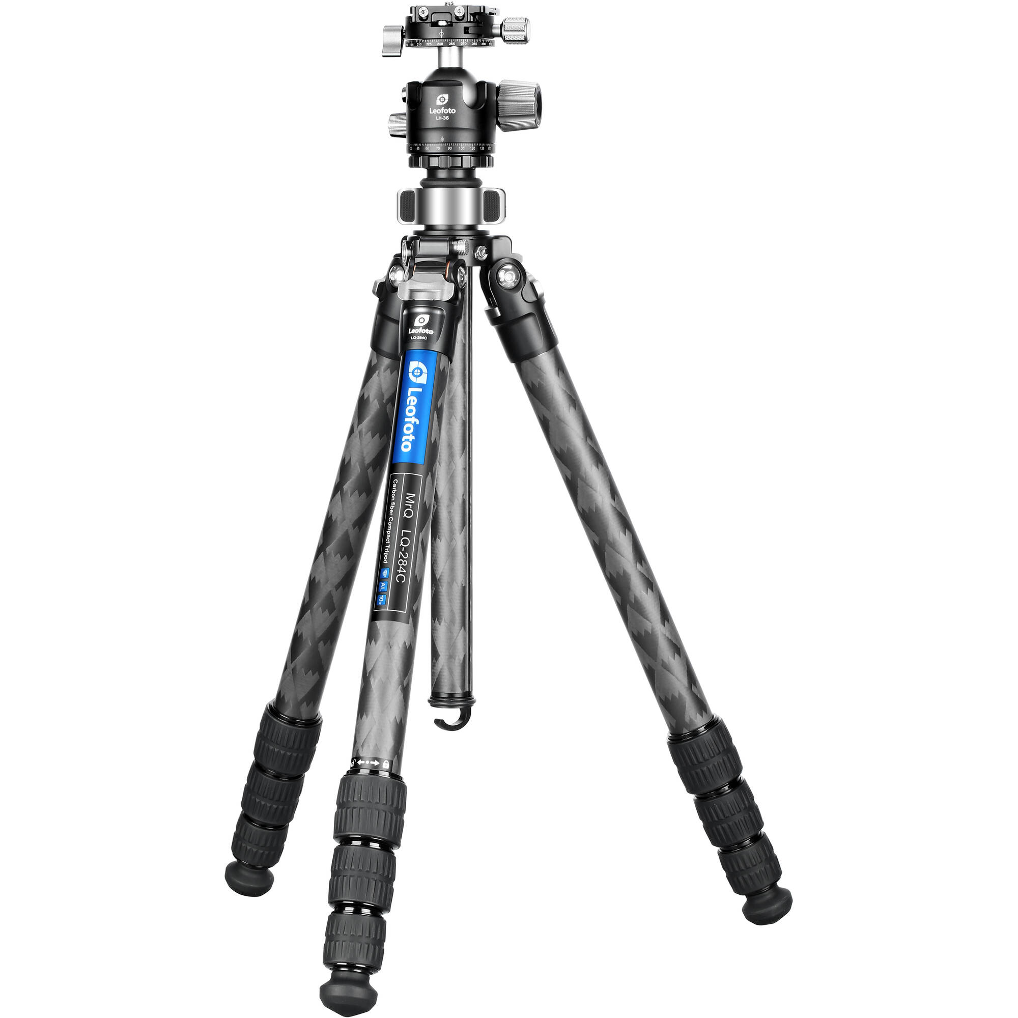 Leofoto LQ-284C Premium Carbon Fiber Tripod + LH-30 / LH-36 Ballhead with  Quick Swap Center Column+Apex Platform and Tripod Bag