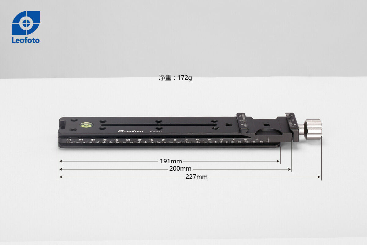 Leofoto NR-100mm /NR-140mm /NR-200mm Long Nodal Slide with Clamp